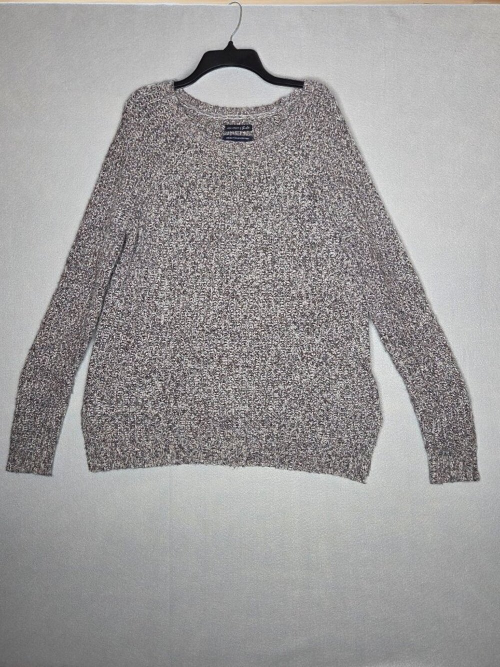 American Eagle Outfitters Ahh-Mazingly Soft Grey Marled Crewneck Pullover Sweate